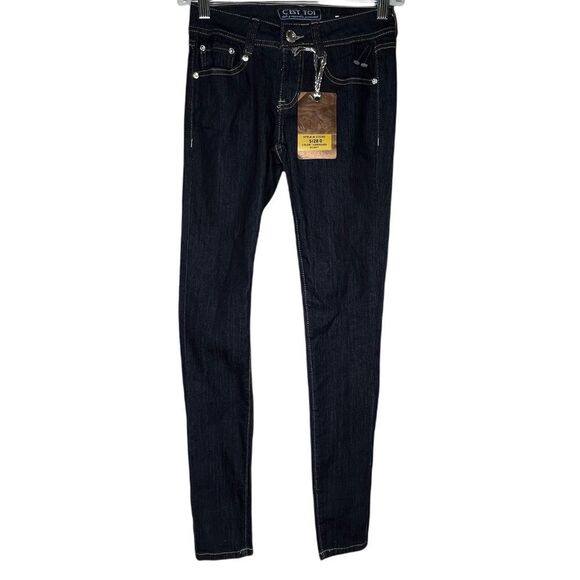C'Est Toi Superdark Skinny Jeans nwt - Picture 1 of 9